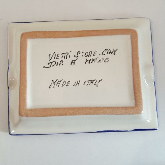 Vietri Store Dip A Mano Ceramic Ashtray Spoon Rest Italy Pears Peaches Grapes - Picture 4 of 10